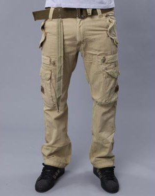 old khaki cargo pants