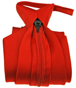 Red Korean zipper tie