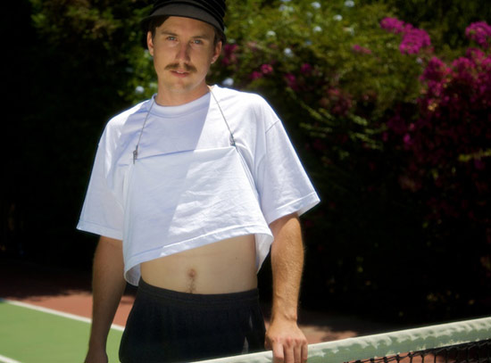 Man wearing a halter top