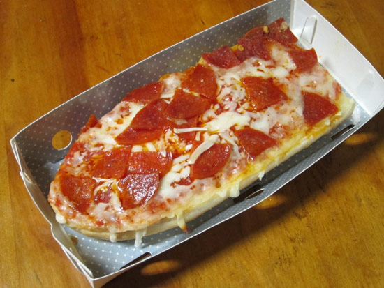 Red Baron French Bread Pizza slice