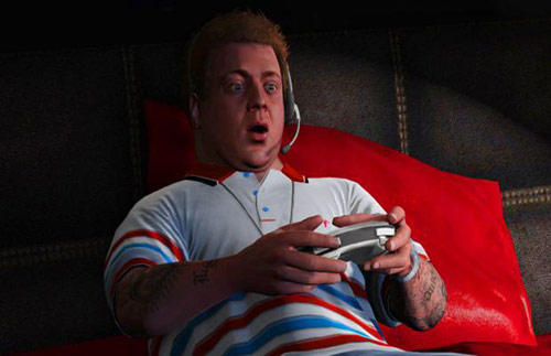 Rockstar gamer in a chair