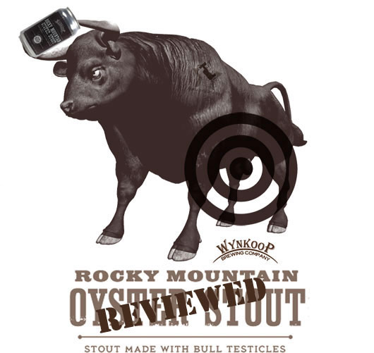 Rocky Mountain Oyster Stout beer label