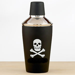 Skull and crossbones cocktail mixer