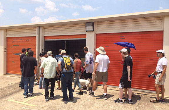 Storage unit auction