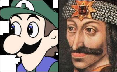 Vlad the Impaler looks like Luigi from Super Mario Brothers