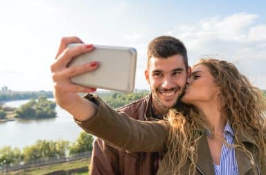 Selfie of couple