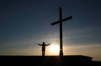 God cross man