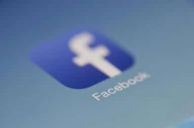Facebook blurred mobile app logo
