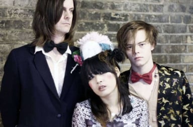 Fake indie band dressed up