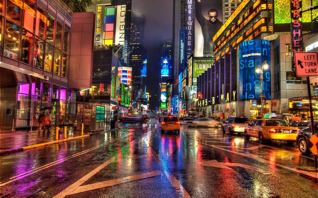 New York City neon lights