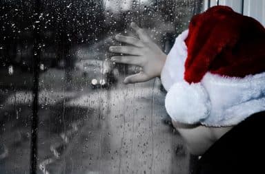 Sad and rainy Christmas