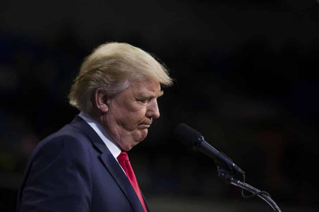 Donald Trump frown