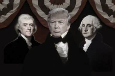 Founding Fathers with Donald Trump