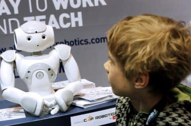 Robot and child - generation of the future