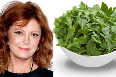 Susan Sarandon and arugula