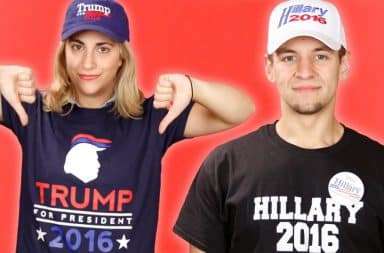 Trump and Hillary Supporters together