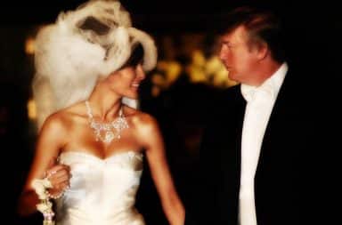 Melania and Donald Trump at their 2005 wedding