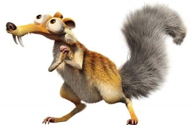 Scrat begs with his hands together