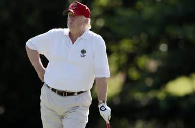 Donald Trump on the golf course