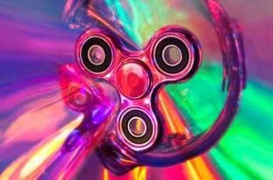 Fidget spinner neon