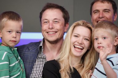 Elon Musk with children