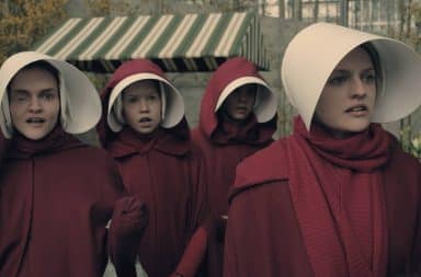 Four women in The Handmaid's Tale including Offred