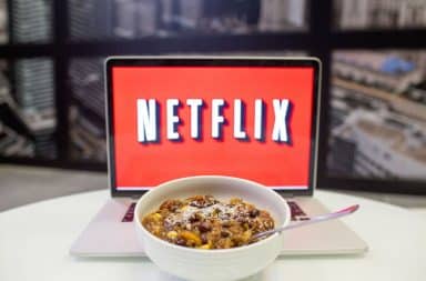 Netflix and bowl of chili