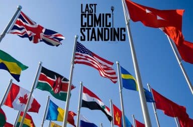 Last Comic Standing with international flags