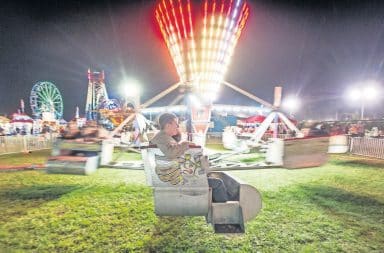 The Scrambler ride at an amusement park