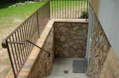 Basement apartment door