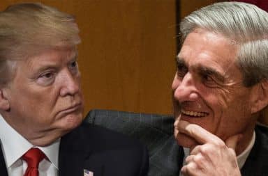 Donald Trump facing Robert Mueller