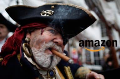 Pirate with hat on Amazon