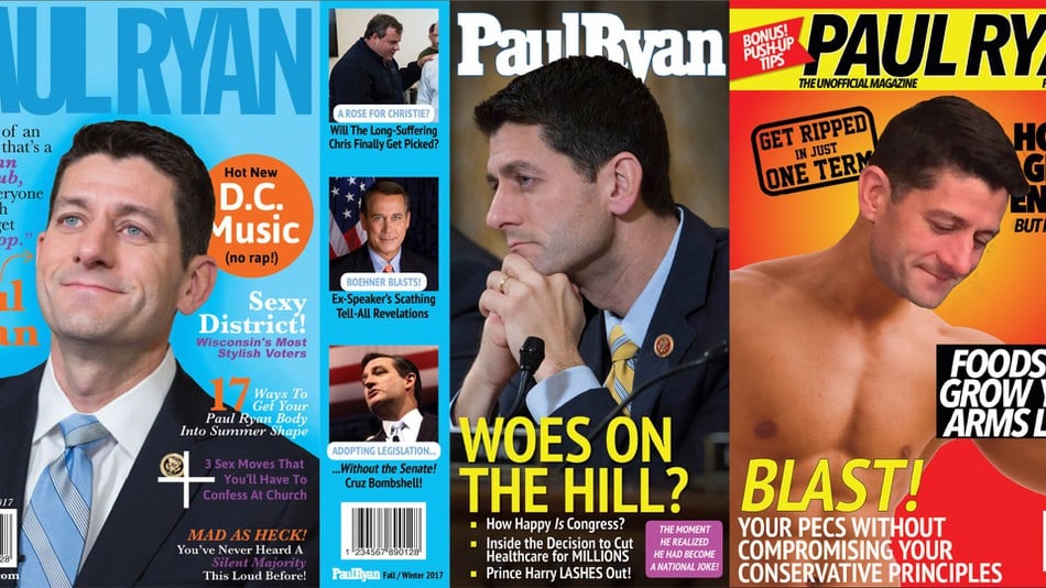 Paul Ryan Magazine satirical front covers