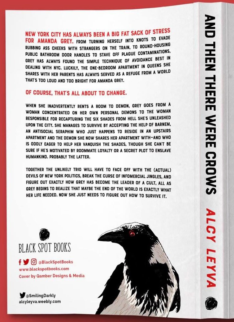 And Then There Were Crows by Alcy Leyva (back cover of book)