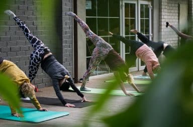 Contemporary female yoga