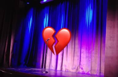 heartbreak at the comedy club, damn it's savage out here