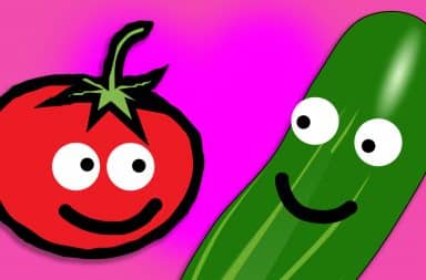 the cucumber and the tomato are in love