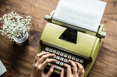 typewriting on the type writer