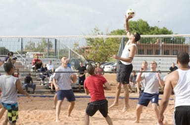 it's beach volleyball!