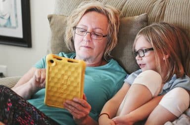 Grandmother and child