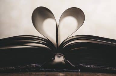book with a heart