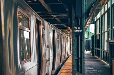 the train is about to arrive in the subway station