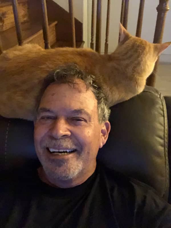 Dad in living room