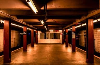 Creepy NYC subway underground