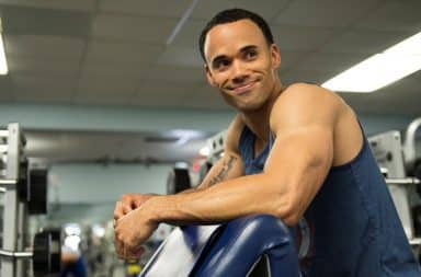 who the hell is this happy guy at the gym