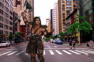 big barbarian in NYC