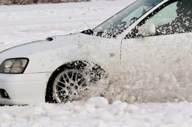 car in snow