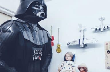 Star Wars: Darth Vader in a room with toys