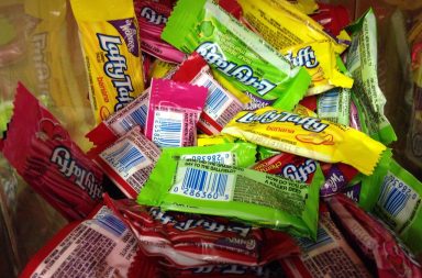 Laffy Taffy stash of candy