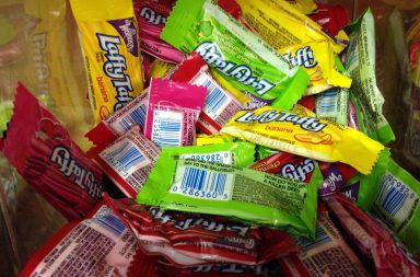 Laffy Taffy stash of candy